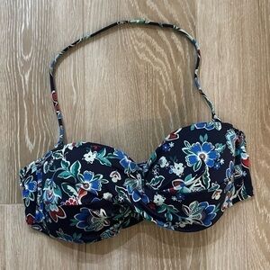 Tommy Bahama Navy Floral Bikini Top XS